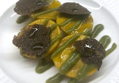 Ricetta stellata "Bottone ripieno di persico del Trasimeno" - chef Ada Stifani - Ada Gourmet * - Perugia