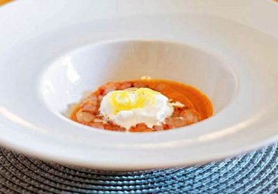 Tartare di gambero rosso di Mazara del Vallo con limone candito - ricetta chef Andrea Colombara e Ars Malak - Impronta - Albairate