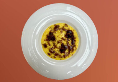 Risotto alla monzese - ricetta chef Giuseppe Gaglione - Longitude 12 Bistrot & Jardin - Roma