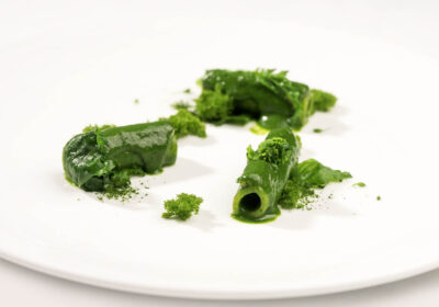 Ricetta stellata "Candele spezzate di Gragnano con estratto di broccoli Friarielli" - chef Giuseppe Stanzione - Glicine * - Amalfi