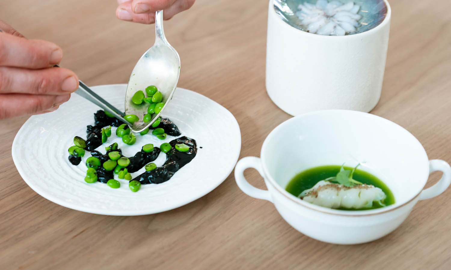 Ricetta "Seppie e piselli" - chef Andrea Rossetti - Nàiade - Abano Terme