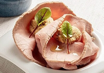 Ricetta "Vitello tonnato" - chef Stefano Paganini - Alla Corte degli Alfieri - Magliano Alfieri