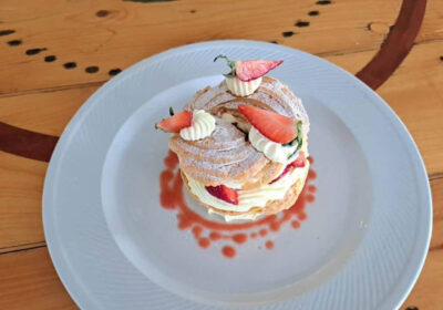 Ricetta "Zeppola pasquale con crema pasticcera e frutta fresca" - chef Fabio Soldano - Osteria del Caccetta - Briona