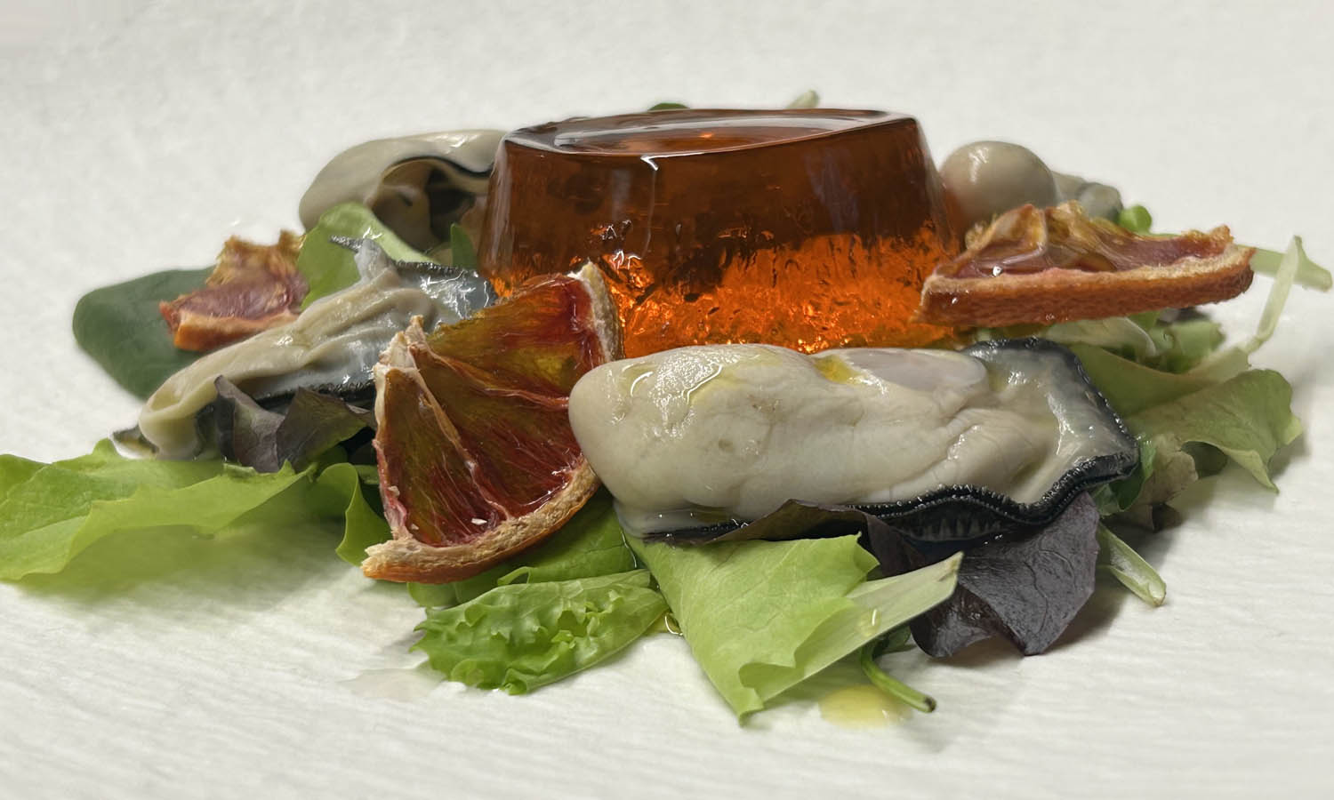 Ricetta "Ostriche & Spritz" - chef Pierluigi Vacca - L'Antico Borgo - Morano Calabro