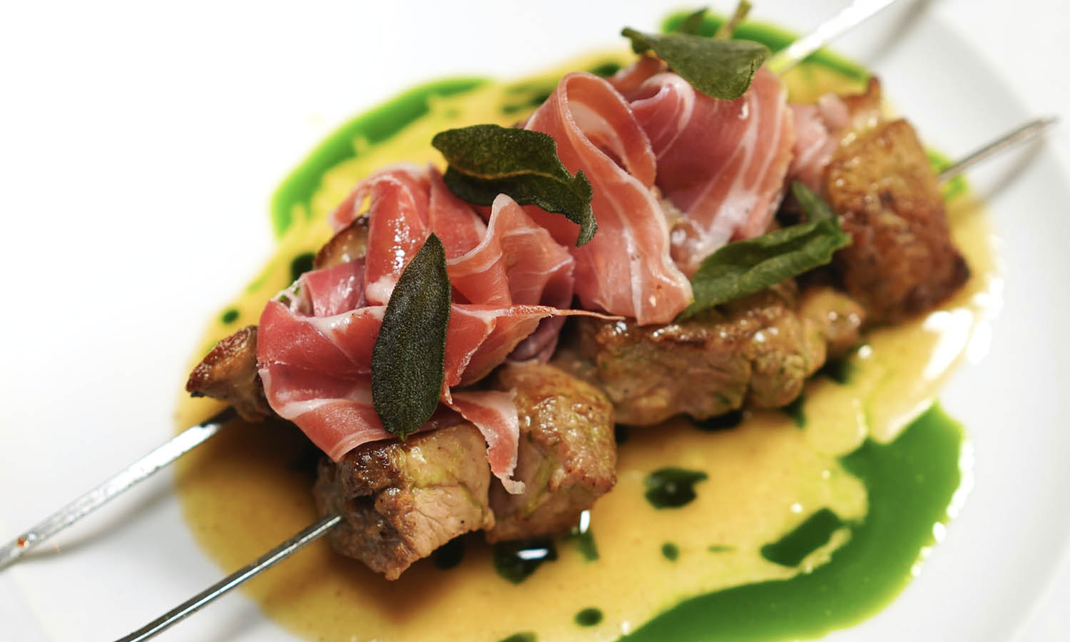 Ricetta "Saltimbocca allo spiedo" - chef Andrea Lattanzi - Taverna Flavia - Roma