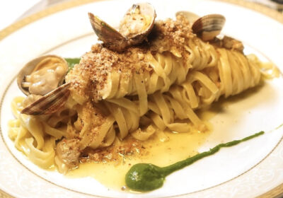 Ricetta "Tagliolino cozze e vongole" - chef Marco Cirone - Bacco al Pretorio - Roma
