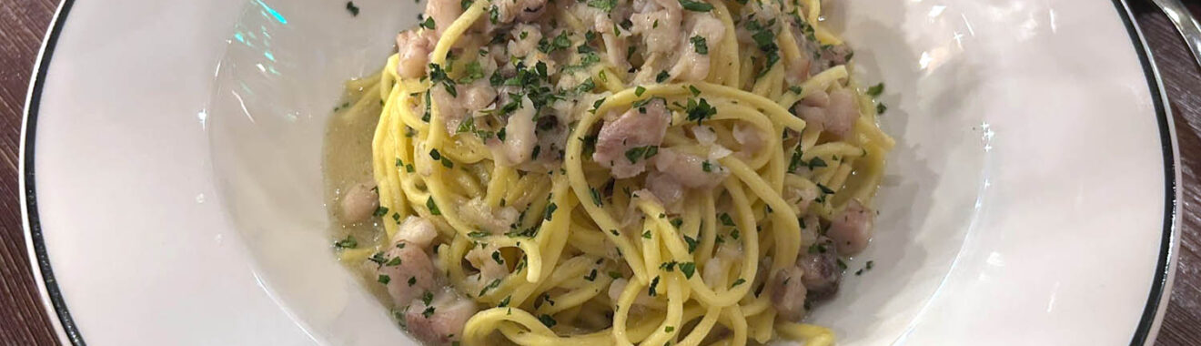Ricetta "Tagliolino al ragù di mare" - chef Briand Paredes - Breccia - Roma