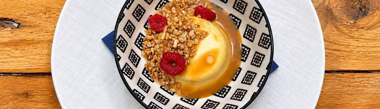 Ricetta "Crema alla vaniglia e limone con nocciole e caramello" - chef Fabio Soldano - Osteria del Caccetta - Briona