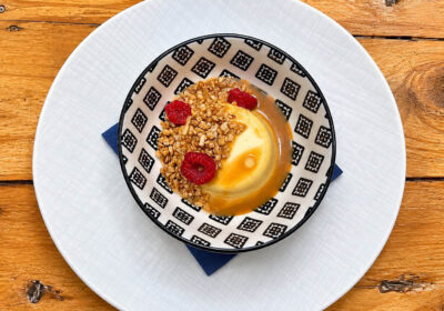 Ricetta "Crema alla vaniglia e limone con nocciole e caramello" - chef Fabio Soldano - Osteria del Caccetta - Briona